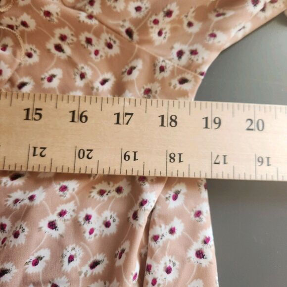 Periwinkle NWT small blushed pink ruffled cottagecore long sleeve blouse - Picture 10 of 11